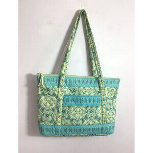 Lemon Tree Floral Blue Green Tote Bag Purse